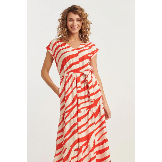 Smashed Lemon 35155 jurk sand-red 35155 large