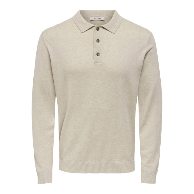 Only & Sons Onsloui reg 12 ls mel polo knit 22033758 large
