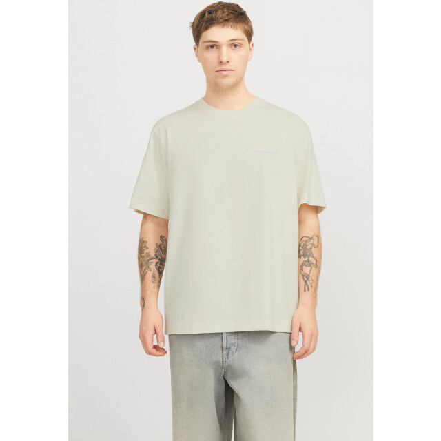 Jack & Jones Heren t-shirt jorparos easter ronde hals antique white 12273171-Antique White large