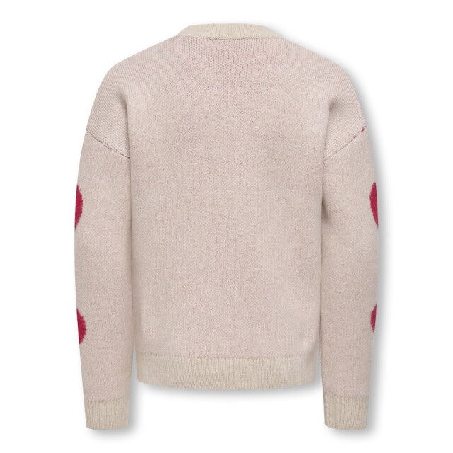 Only Kognaja ls flower pullover knt ecru dessin 2219.08.0025 large