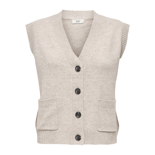 Jacqueline de Yong Jdysuper life sl v-neck vest knt zand 4269.04.0027 large