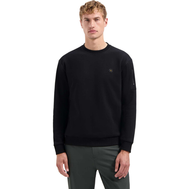 No Excess Sweater crewneck brushed inside black 29130857-020 large