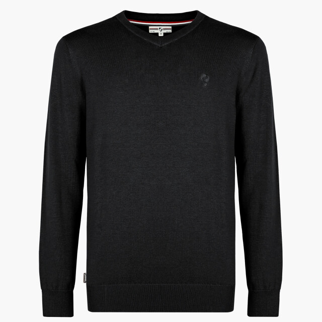 Q1905 Trui heemskerk zwart/ antraciet QM2354319-130-1 large