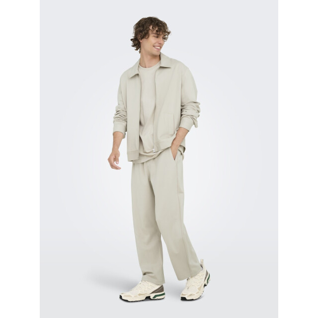 Only & Sons onsjakes 0339 reg zip stretch overs 22034236 silver lining 05631.915.0062 large