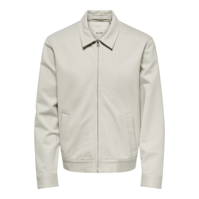 Only & Sons onsjakes 0339 reg zip stretch overs 22034236 silver lining 05631.915.0062 large