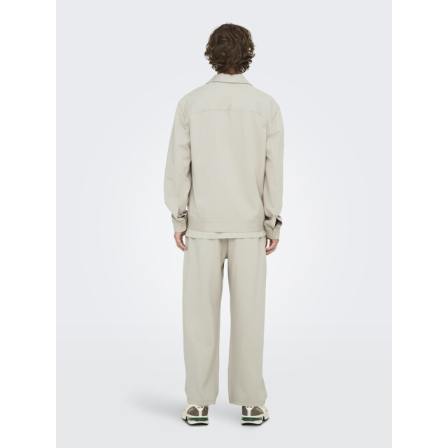 Only & Sons onsjakes 0339 reg zip stretch overs 22034236 silver lining 05631.915.0062 large