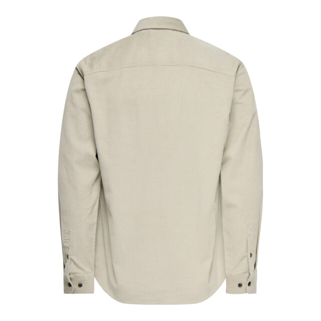 Only & Sons onsmichael 18w reg cord stretch ls 22029764 silver lining 05631.915.0005 large