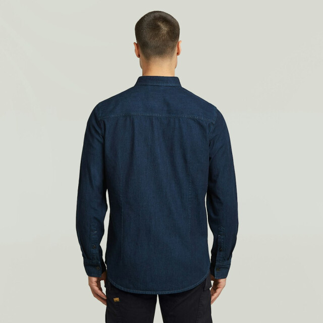 G-Star clean slim shirt d27681-d539 g839 worn in deep 05631.264.0061 large