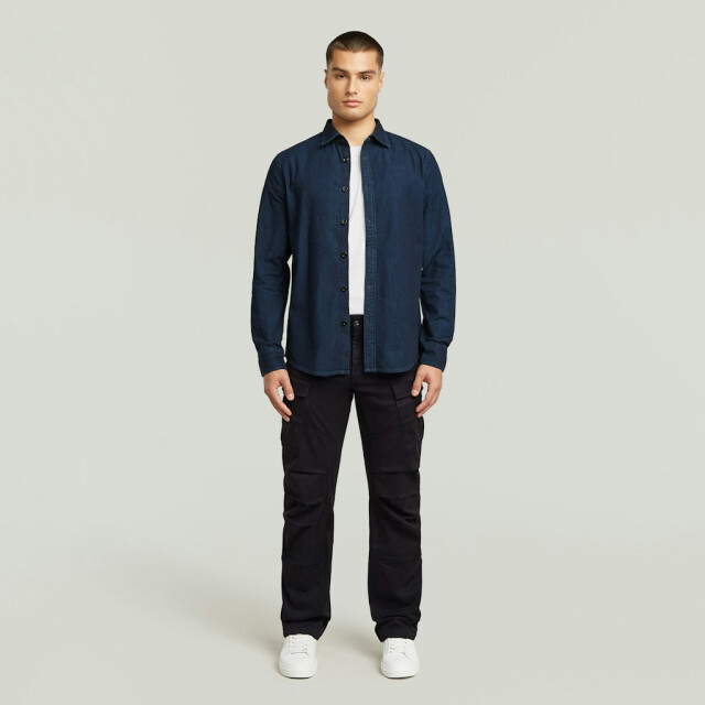 G-Star clean slim shirt d27681-d539 g839 worn in deep 05631.264.0061 large