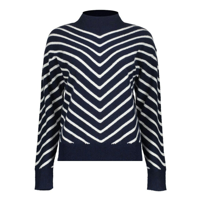 Geisha pull stripe turtleneck 54504-10 675 navy/offwhite 06712.290.0007 large