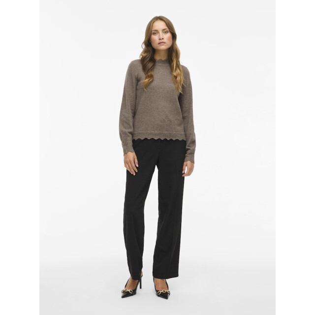 Vila vinikolina o-neck l/s knit top no 14106419 falcon 06712.940.0102 large