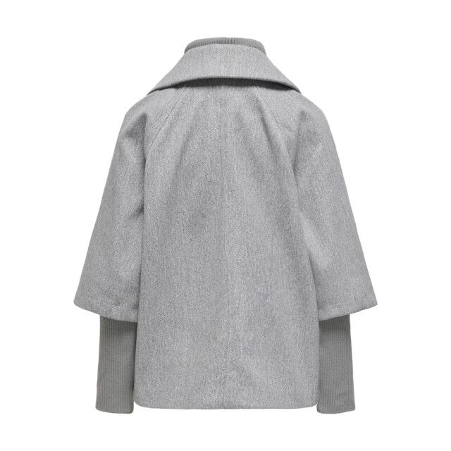 Jacqueline de Yong hannah short jacket otw hab 15337889 medium grey melange 06111.941.0010 large