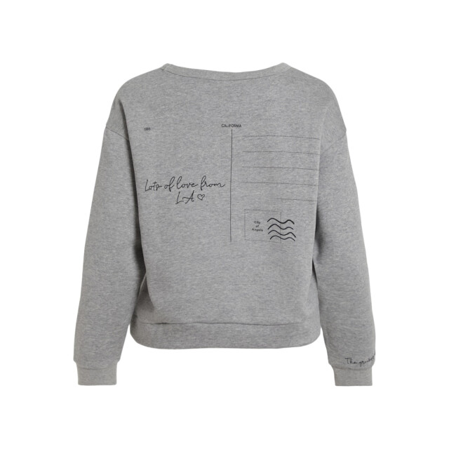 Vila vimaldea o-neck l/s emb sweatshirt 14108212 grey melange 06721.941.0013 large