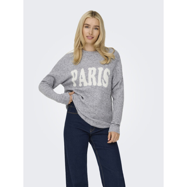 Only onljerico l/s pullover knt noos 15339731 grey melange 06712.949.0006 large