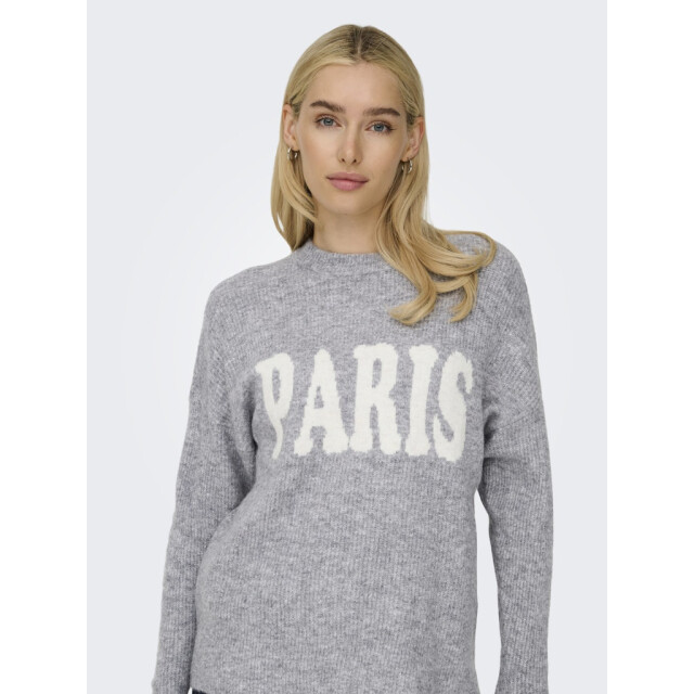 Only onljerico l/s pullover knt noos 15339731 grey melange 06712.949.0006 large