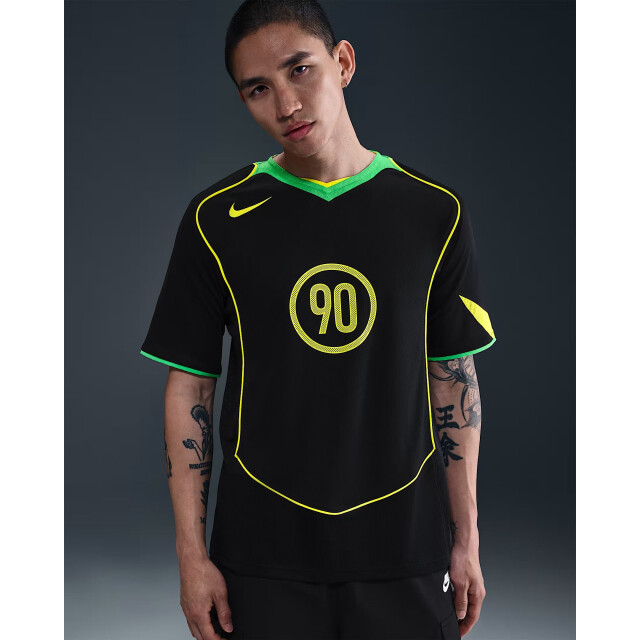 Nike total90 men's dri-fit soccer jersey ss t-shirt voetbal train km here - 072018_990-L large