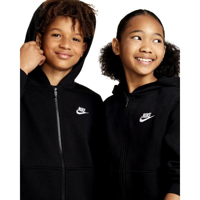 Nike k nsw club flc hd fz ls lbr hoodie jongens - 064471_991-M large