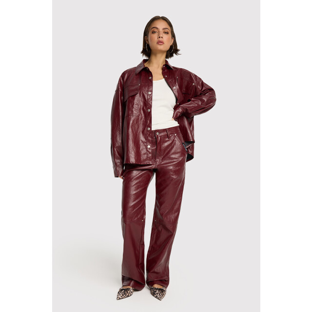 Alix The Label 2509412310 ladies woven faux leather blouse 2509412310 ladies woven faux leather blouse large