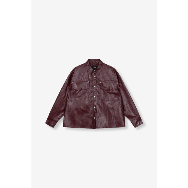 Alix The Label 2509412310 ladies woven faux leather blouse 2509412310 ladies woven faux leather blouse large