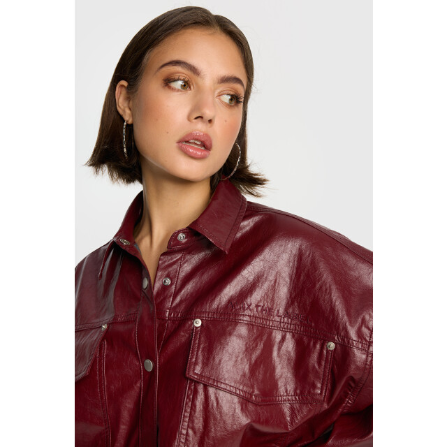 Alix The Label 2509412310 ladies woven faux leather blouse 2509412310 ladies woven faux leather blouse large