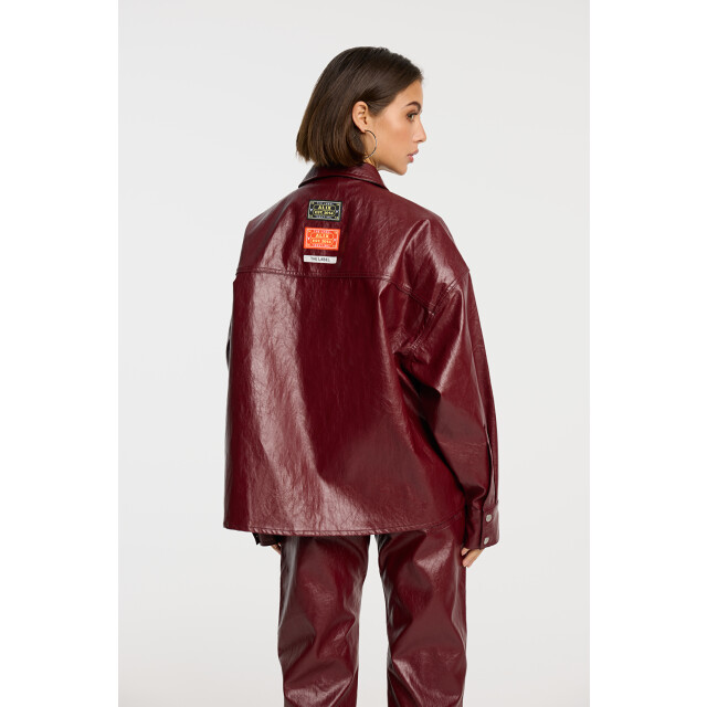 Alix The Label 2509412310 ladies woven faux leather blouse 2509412310 ladies woven faux leather blouse large