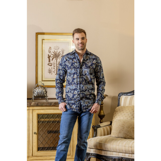 Circle of Gentlemen Natan vintage-paisley brushed touch shirt 100% co 244-20003-583- large