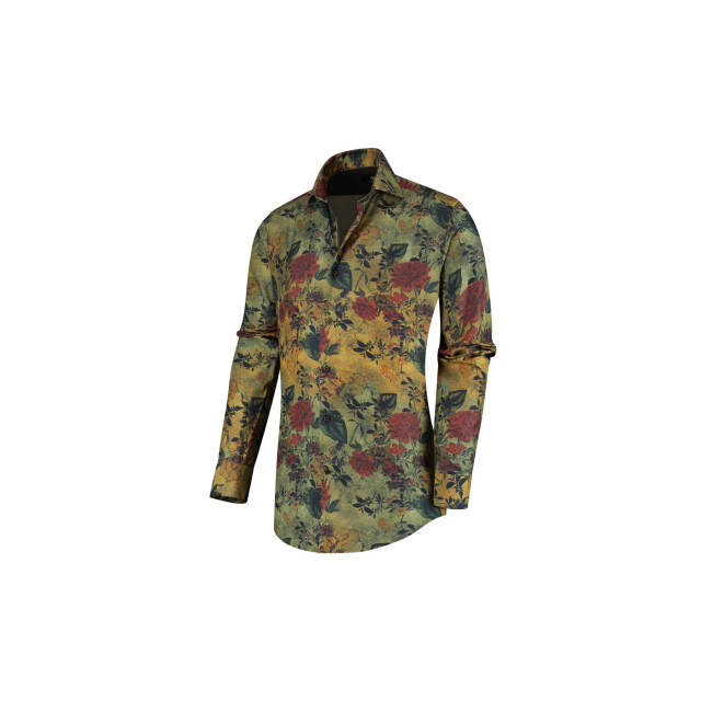 Circle of Gentlemen Napoleon overhemd met allover bloemenprint 61%co/39% cly 244-20007-453- large