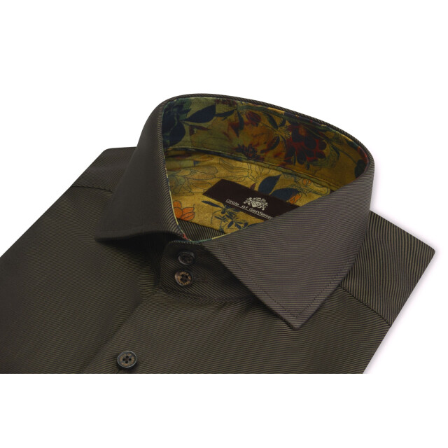 Circle of Gentlemen Nevil uni shirt 2-knoops kraag in keperbinding 100% co 244-20008-480- large