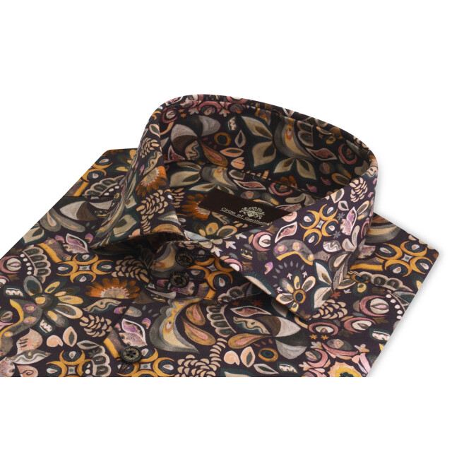 Circle of Gentlemen Nils overhemd met all-over print, 2-knoopskraag in katoen/lyocell kwaliteit 244-20010-283- large
