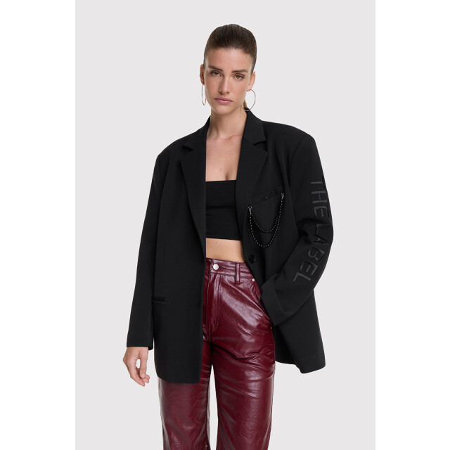 Alix The Label 2509420333 ladies woven grandad r 2509420333 grandad blazer large
