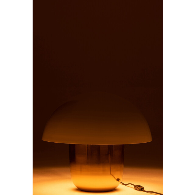 J-Line Tafellamp paddenstoel ijzer -goud large 15656 large