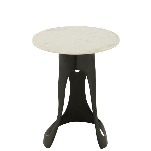 J-Line Side table aluminium/stone black/white large 55948 large