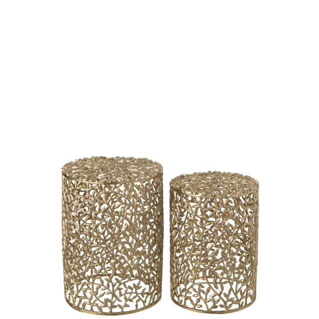 J-Line S/2 side table aluminium gold colored 57608 large