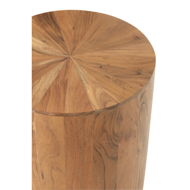 J-Line Side table round acacia wood/mdf natural 51019 large