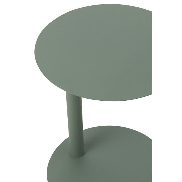 J-Line Side table round metal green 51340 large