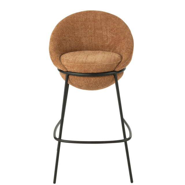 J-Line Bar stool bar stool with iron legs iron terracotta/black 55780 large