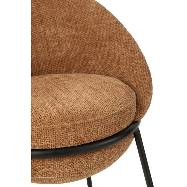 J-Line Bar stool bar stool with iron legs iron terracotta/black 55780 large