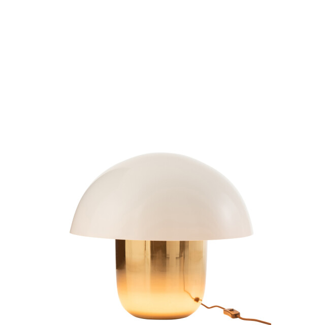 J-Line Tafellamp paddenstoel ijzer -goud large 15656 large