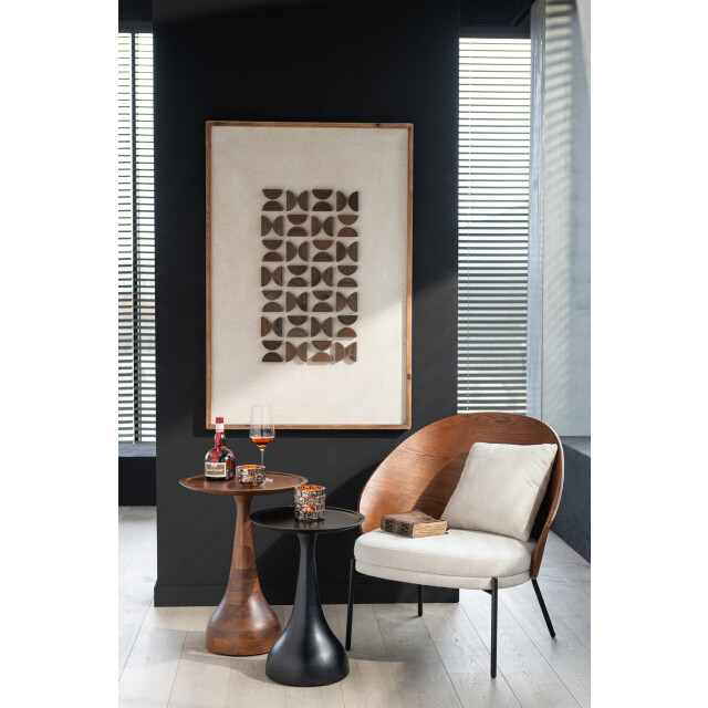 J-Line Set of 2 side tables paro mango wood brown/black 46008 large