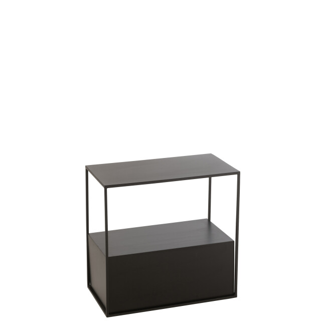 J-Line Side table rectangle metal/mdf black 46195 large