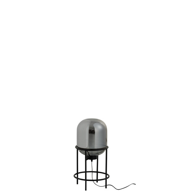 J-Line Lamp on foot sasha glass/metal silver/black small 89035 large