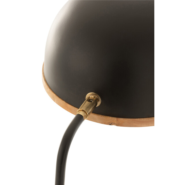 J-Line Standing lamp evy iron/wood black/natural 15654 large