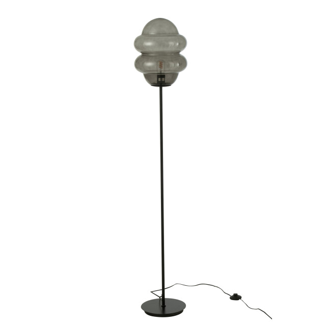 J-Line Floor lamp honey spoon glass grey 48797 large