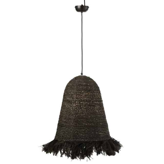 J-Line Hanging lamp ozie bananas fibres black 20798 large