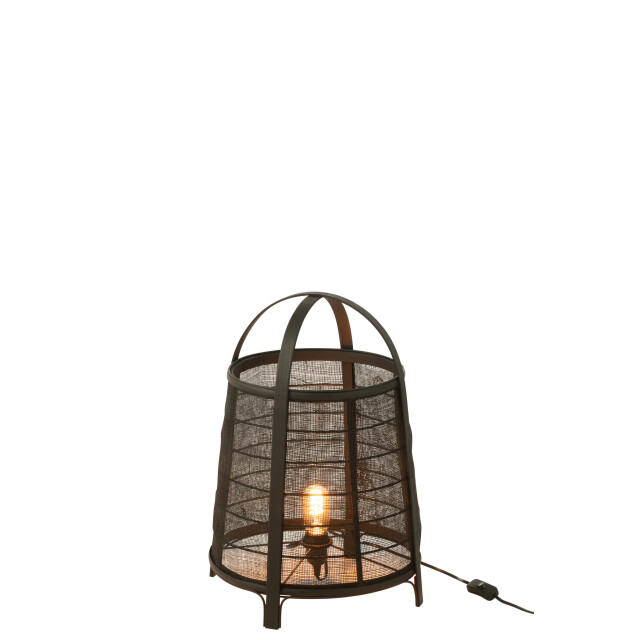 J-Line Lamp rya cotton/bamboo black large 46376 large