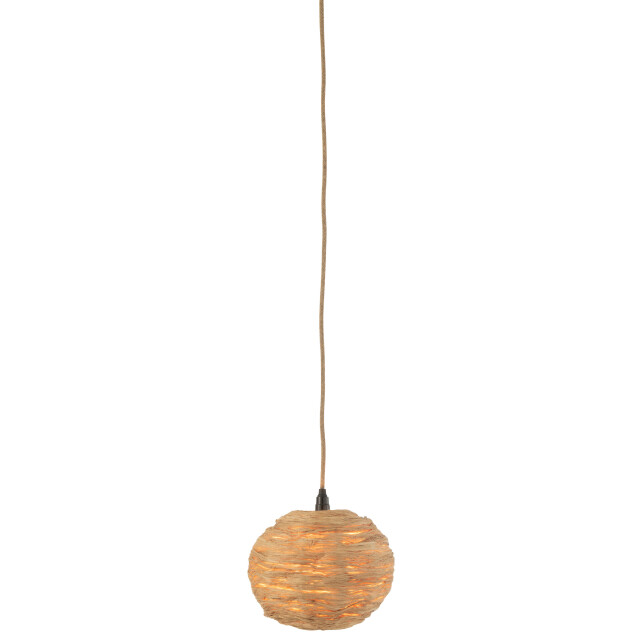 J-Line Hanging lamp ball banana leaf natural small 37774 large