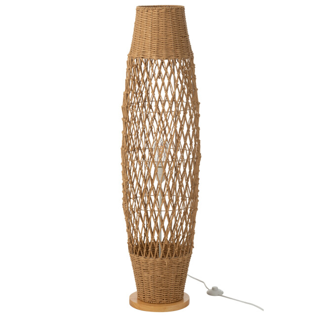 J-Line Floor lamp braided metal dark natural 53764 large