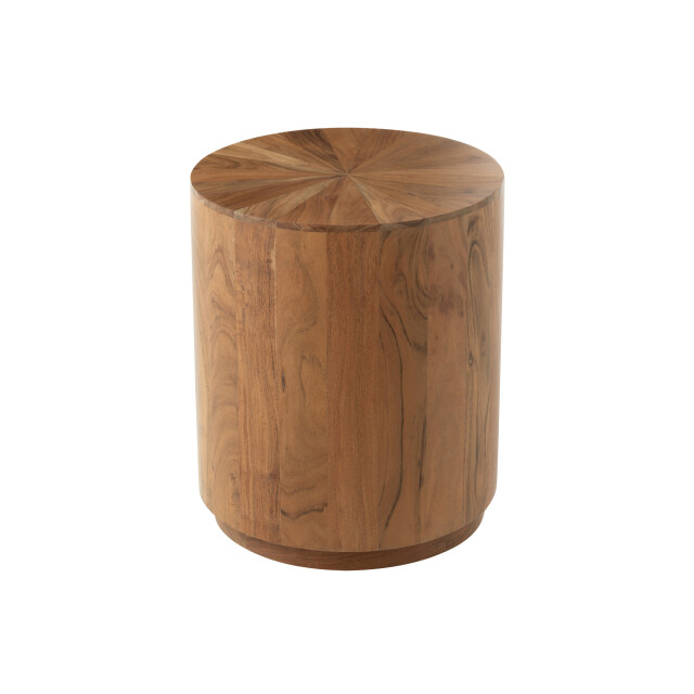 J-Line Side table round acacia wood/mdf natural 51019 large