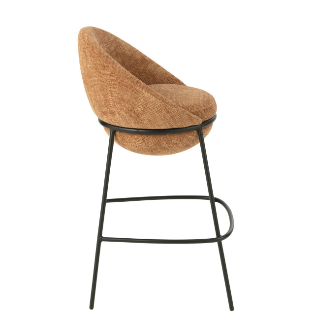 J-Line Bar stool bar stool with iron legs iron terracotta/black 55780 large