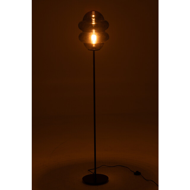 J-Line Floor lamp honey spoon glass grey 48797 large